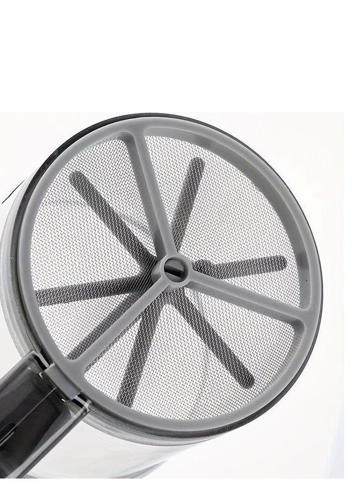 Flour Sifter for Baking, Hand Press Design Flour Mesh Sifter, Portable Hand Sifter for Baking, Powdered Sugar Flour Sifter, BPA Free, Grey  H - Image 3