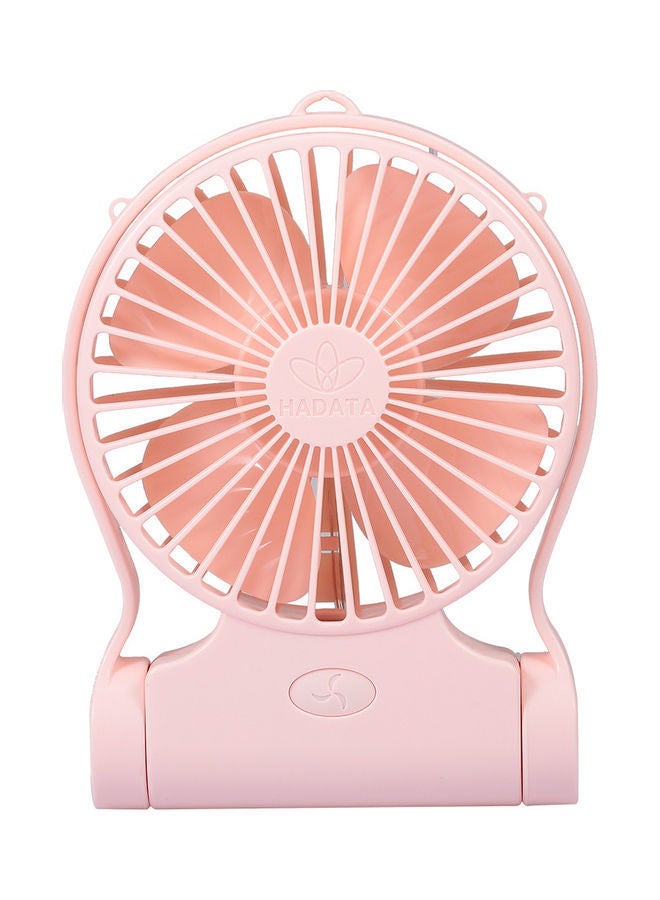 NIBEMINENT Portable Rechargeable Neck Hanging Fan Pink - Image 1