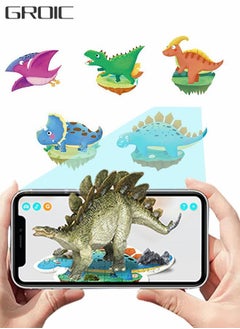 GROIC Puzzles for Kids,Dinosaurs Jigsaw Book, APP Interactive AR Toddler Busy Book,Quiet Book Realistic Dino Toys,STEM Learning Education Montessori  - Image 1