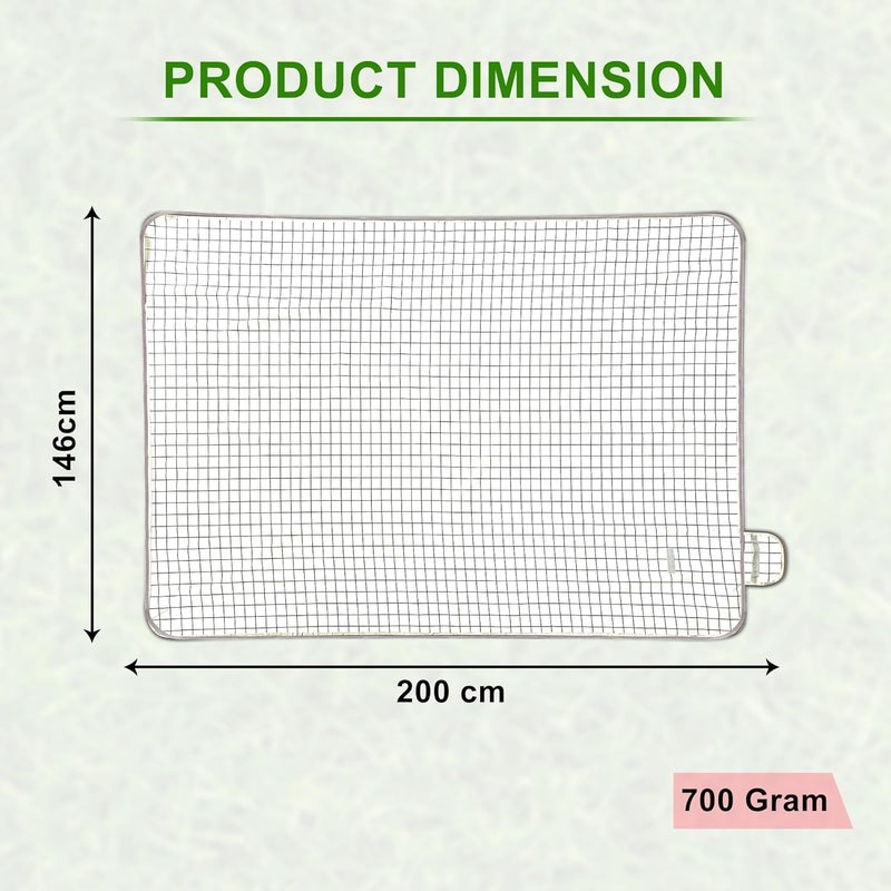 Urbane Home Urbane Home Picnic Mat Foldable Blanket for Picnic Water Resistant Handy Mat Portable Mat for Outdoor Bag Design Picnic Mat JY2236 White  - Image 3
