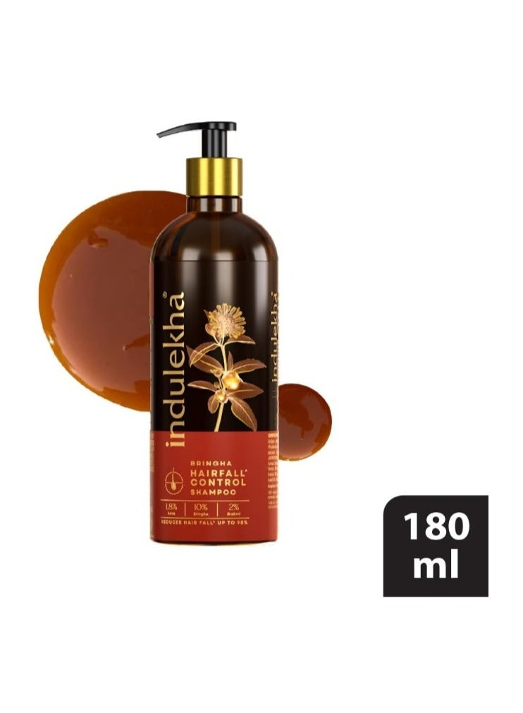 Indulekha Bringha Hairfall Control Shampoo 180ml | Ayurvedic Herbal Shampoo for Strong & Healthy Hair - Image 2