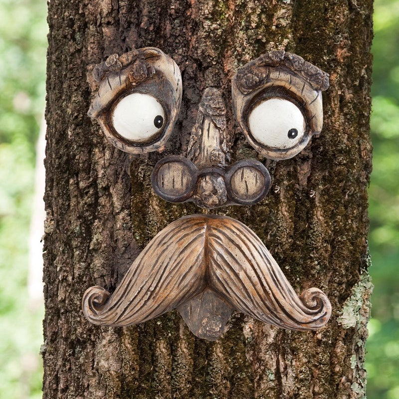 Bits and Pieces - 'Old Man' Tree Hugger - Yard Decorations - Whimsical Tree Sculpture - Garden Decoration - Garden Peeker Yard Art - Image 2