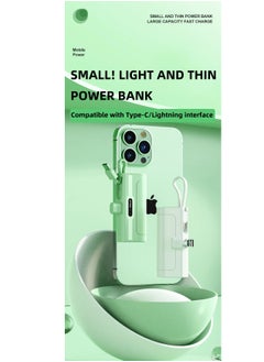 xinzhen Fast Charging iPhone Power Bank 5000mAh Mini Battery Pack - Type-C Input, Lightning Output Green  - Image 5