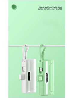 xinzhen Fast Charging iPhone Power Bank 5000mAh Mini Battery Pack - Type-C Input, Lightning Output Green  - Image 4