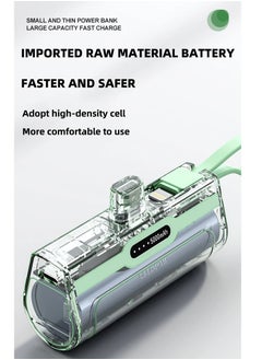 xinzhen Fast Charging iPhone Power Bank 5000mAh Mini Battery Pack - Type-C Input, Lightning Output Green  - Image 3