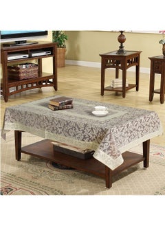 Kuber Industries Kuber Industries Leaf Design Cotton Center Table Cover/Table Cloth for Home Decorative Luxurious 4 Seater, 60"x40" (Maroon)  - Image 4