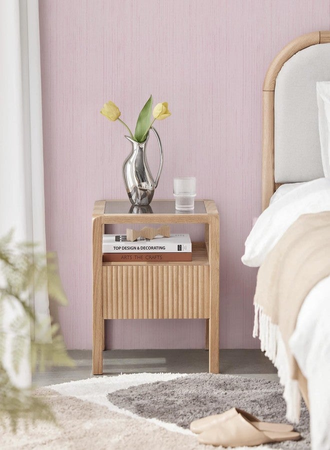 Qianglive Pink Grasscloth Peel and Stick Wallpaper - 15.7"x120" Vintage Removable Waterproof Wallpaper for Room Walls, Cabinets, Furniture, Drawers, Desk - Image 4