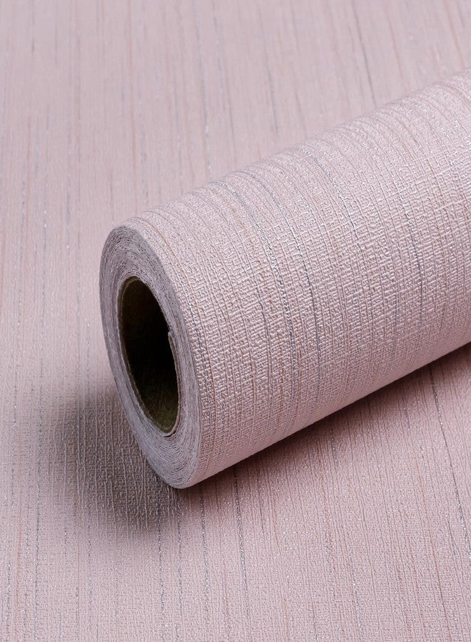 Qianglive Pink Grasscloth Peel and Stick Wallpaper - 15.7"x120" Vintage Removable Waterproof Wallpaper for Room Walls, Cabinets, Furniture, Drawers, Desk - Image 1