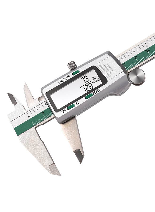 Electronic Digital Display Caliper Vernier Ruler Silver/Green 236mm - Image 1