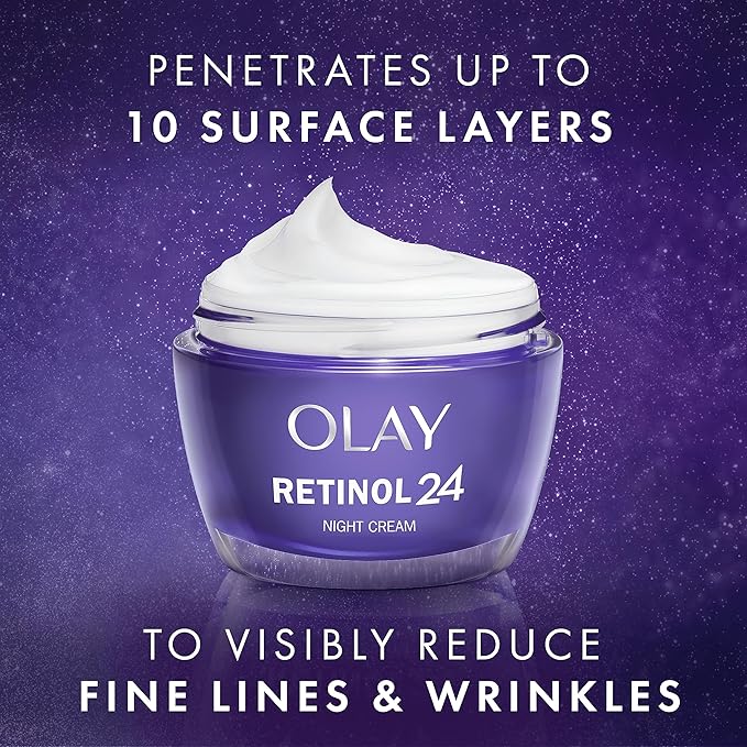 Olay Regenerist Retinol24 Night Face Cream Moisturiser With Retinol and Vitamin B3 50 ml Fragrance Free - Image 2