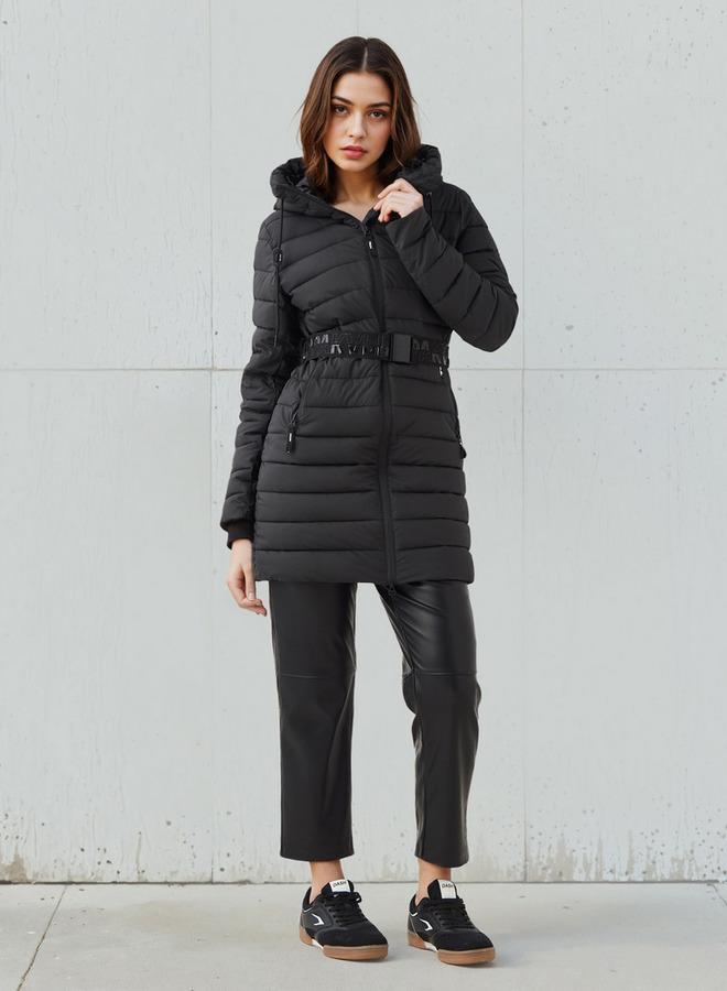 Kappa Women Belted Longline Puffer Jacket - Image 2