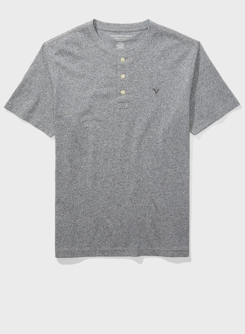 American Eagle Logo Henley T-Shirt