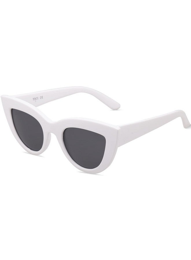 Sojos Retro Small Vintage Cat Eye Sunglasses For Women Cute Fashion Uv400 Sunnies Sj2939, White/Grey - Image 2
