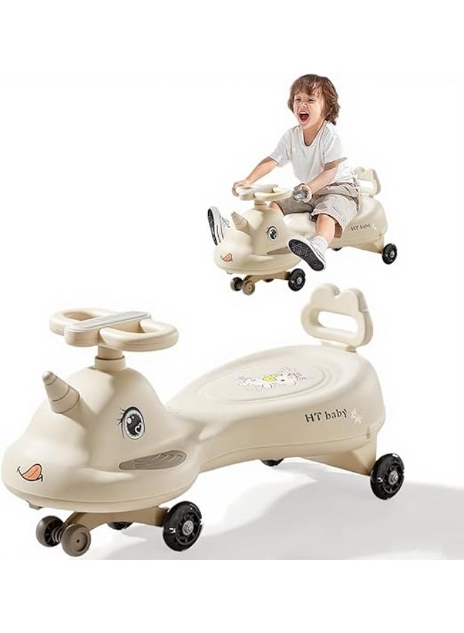 يوريفو سيارة دوارة ومتأرجحة للأطفال مع عجلات LED وأضواء وموسيقى، تحكم في الدوران والدوران والتأرجح، سيارة هزازة متينة، لعبة ركوب، مناسبة للأولاد والبنات من سن 3 سنوات فما فوق، هدية عيد ميلاد الطفل - Image 1