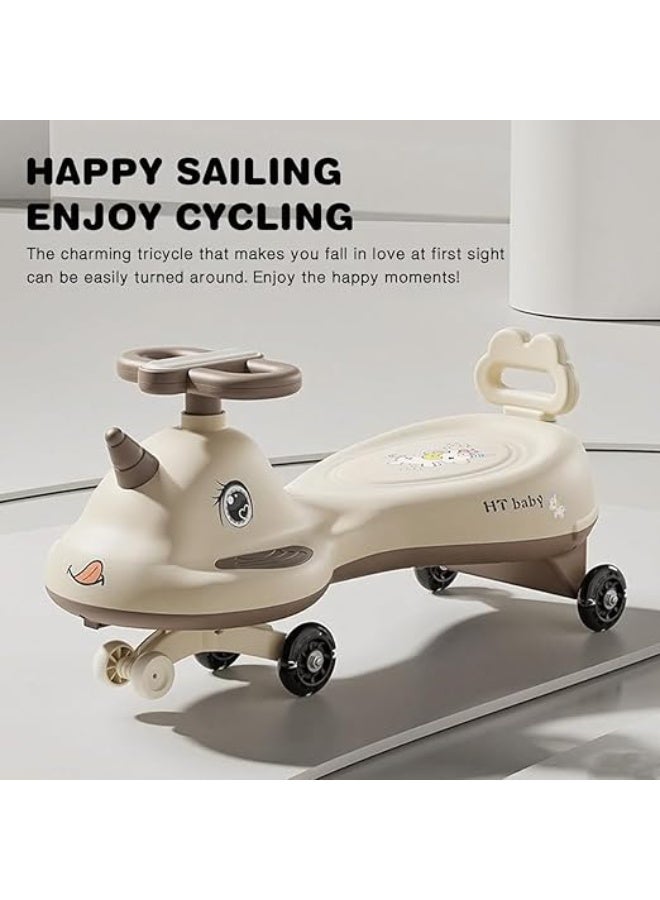 يوريفو سيارة دوارة ومتأرجحة للأطفال مع عجلات LED وأضواء وموسيقى، تحكم في الدوران والدوران والتأرجح، سيارة هزازة متينة، لعبة ركوب، مناسبة للأولاد والبنات من سن 3 سنوات فما فوق، هدية عيد ميلاد الطفل - Image 3