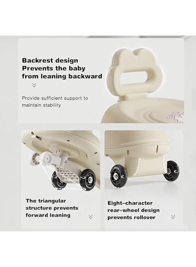 يوريفو سيارة دوارة ومتأرجحة للأطفال مع عجلات LED وأضواء وموسيقى، تحكم في الدوران والدوران والتأرجح، سيارة هزازة متينة، لعبة ركوب، مناسبة للأولاد والبنات من سن 3 سنوات فما فوق، هدية عيد ميلاد الطفل - Image 4