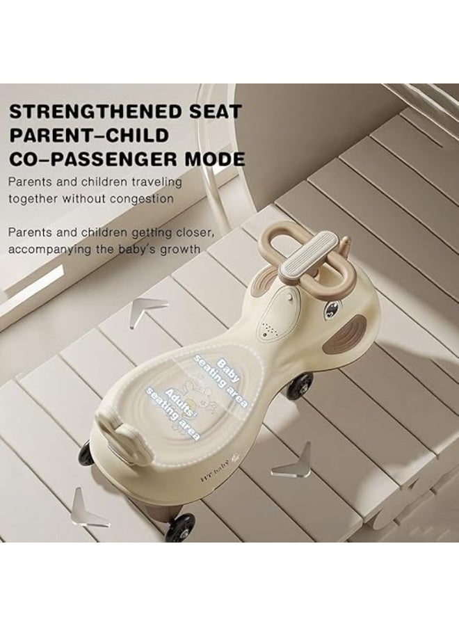 يوريفو سيارة دوارة ومتأرجحة للأطفال مع عجلات LED وأضواء وموسيقى، تحكم في الدوران والدوران والتأرجح، سيارة هزازة متينة، لعبة ركوب، مناسبة للأولاد والبنات من سن 3 سنوات فما فوق، هدية عيد ميلاد الطفل - Image 5