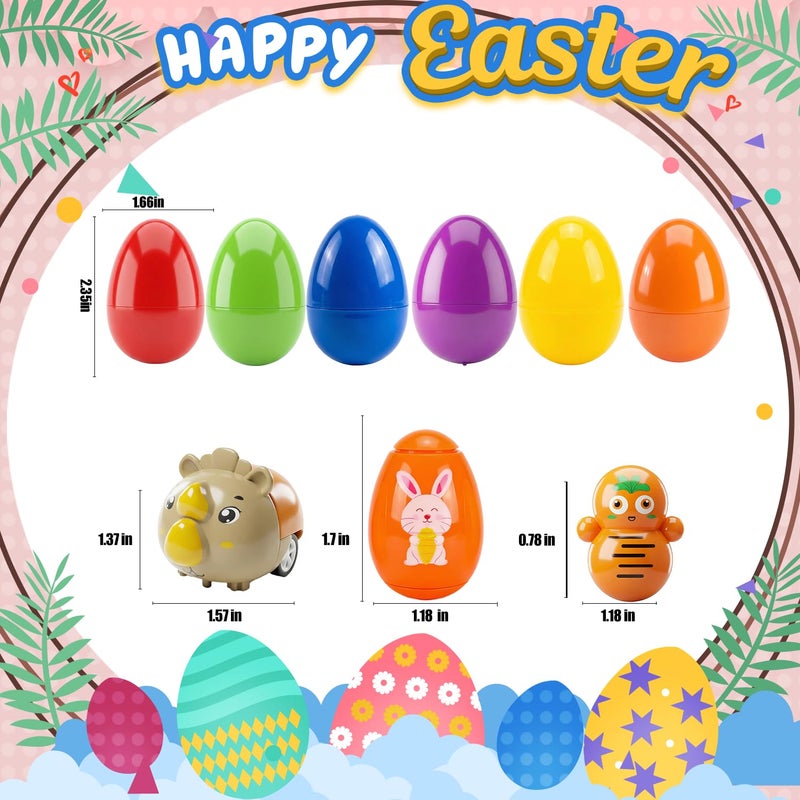 SQZUWIT 100 Pcs Prefilled Easter Eggs Filled with Toys Inside for Kids Boys Girls Pre-filled Easter Hunt Basket Stuffers Essentials Fillers Party Favors Classroom Prize Supplies - Image 4