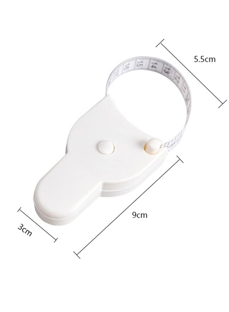 Body Measuring Tape, Accurate Waist Tape for Weight Loss, Handcrafts Tailor Automatic Telescopic White  - Image 2