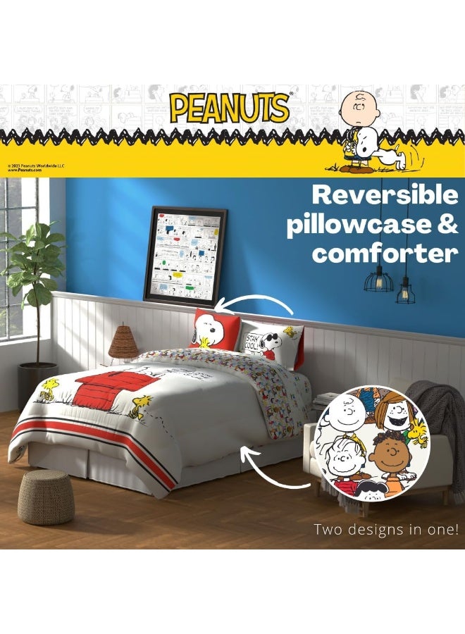 Franco Franco Peanuts Classic Pals Super Soft Comforter and Sheet Set, 5 Piece Full Size, (Official Licensed Product) Collectibles - Image 5
