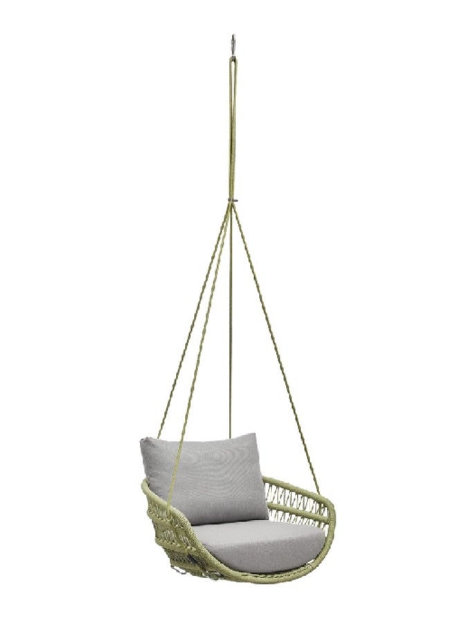 هيجولد  كرسي معلق من الألومنيوم عالي الجودة ومتين باللون الرمادي والأخضر بحجم 54 × 94 × 80 سم 301591 - Image 1