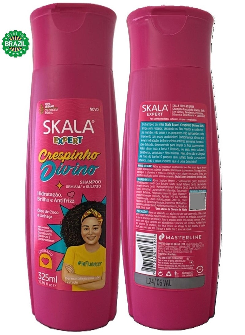 SKALA - Crespinho Divino Children's Shampoo with Flaxseed Extract, Coconut and Panthenol Scala Expert 325 ml - Image 1