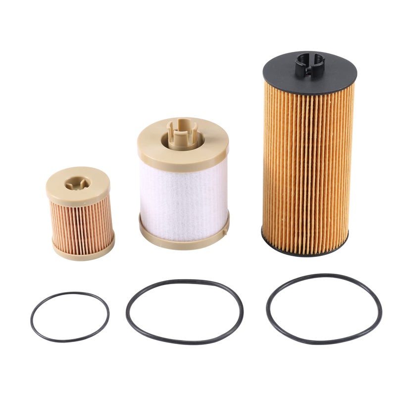 CARMOCAR For Ford Powerstroke 6.0L Diesel Oil Filter Fuel Filter 03-07 FL2016 FD4604 FD4616