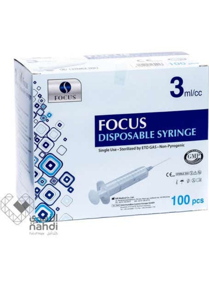 Focus Disposable Syringe 3 ml 100 pcs