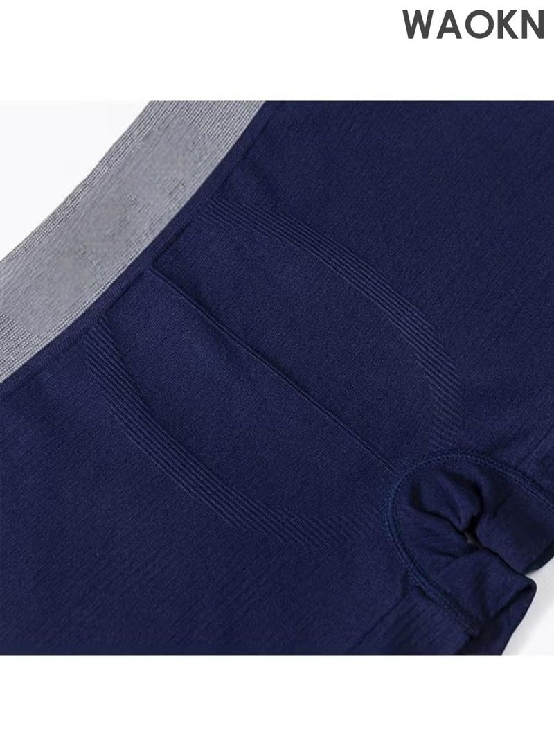 WAOKN 6-piece men's flat underwear, breathable and elastic cotton moisture absorbing underwear, simple and atmospheric design, modern fit low waist underwear, seamless men's flat underwear, comfortable and breathable fabric without tightness. - Image 3