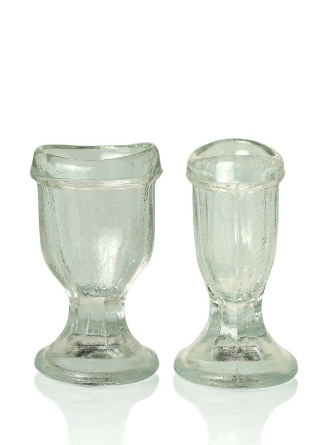 Ohria Ayurveda Glass Eye Wash Cups with Triphala Powder Sample | Helps to Keep Your Eyes Clean and Healthy | Rinses Out Dirt, Irritants, & Pollutants from Eyes (Set of 2) - Image 5