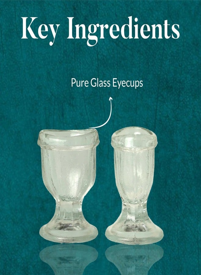Ohria Ayurveda Glass Eye Wash Cups with Triphala Powder Sample | Helps to Keep Your Eyes Clean and Healthy | Rinses Out Dirt, Irritants, & Pollutants from Eyes (Set of 2) - Image 3