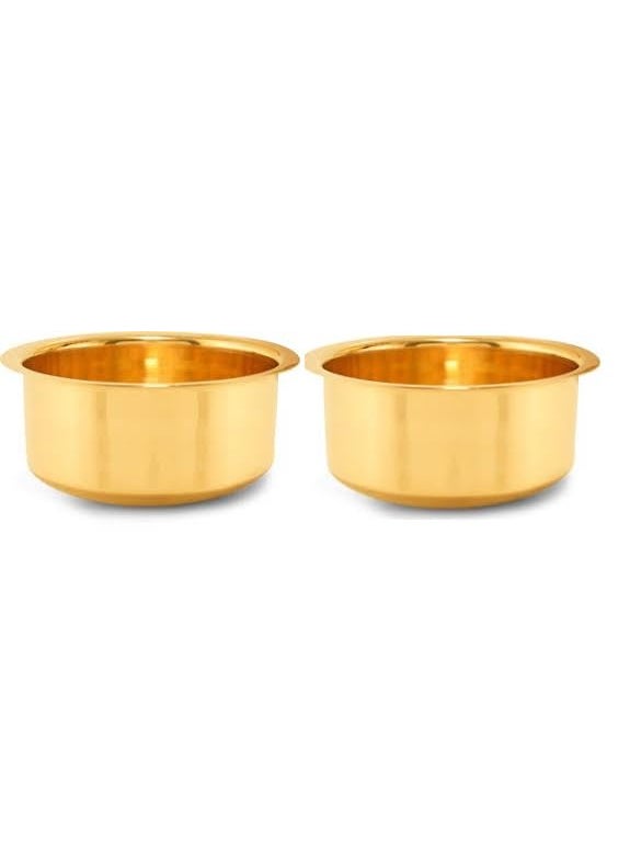SHIV HOME WORLD SHIV HOME WORLD Brass Nickel Plated Tope Patila Set OF3 NO 12 13 14  - Image 2