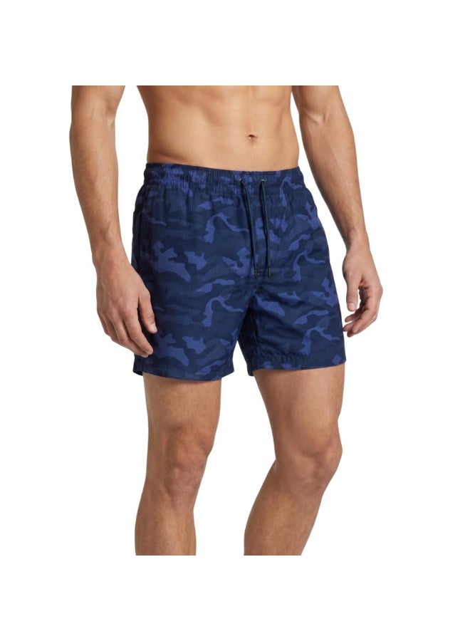 Pavone Men's Swim Shorts – Navy Camouflage Print - Image 1