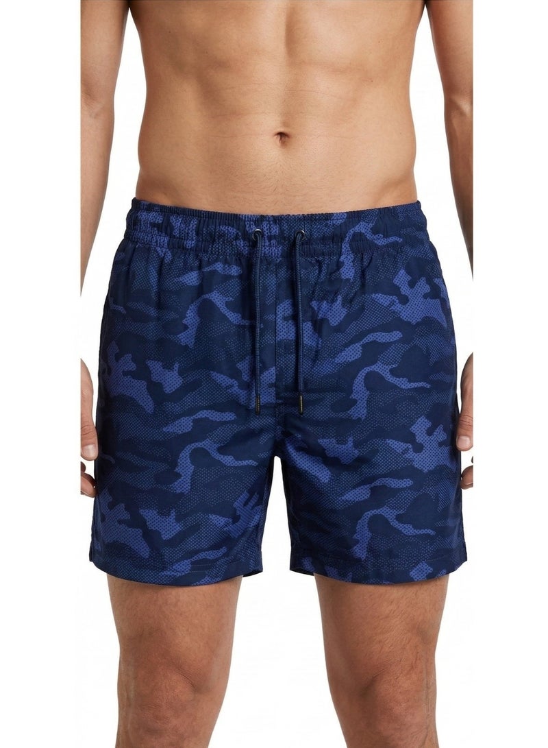 Pavone Men's Swim Shorts – Navy Camouflage Print - Image 2