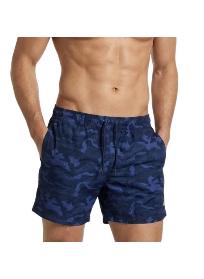 Pavone Men's Swim Shorts – Navy Camouflage Print - Image 5