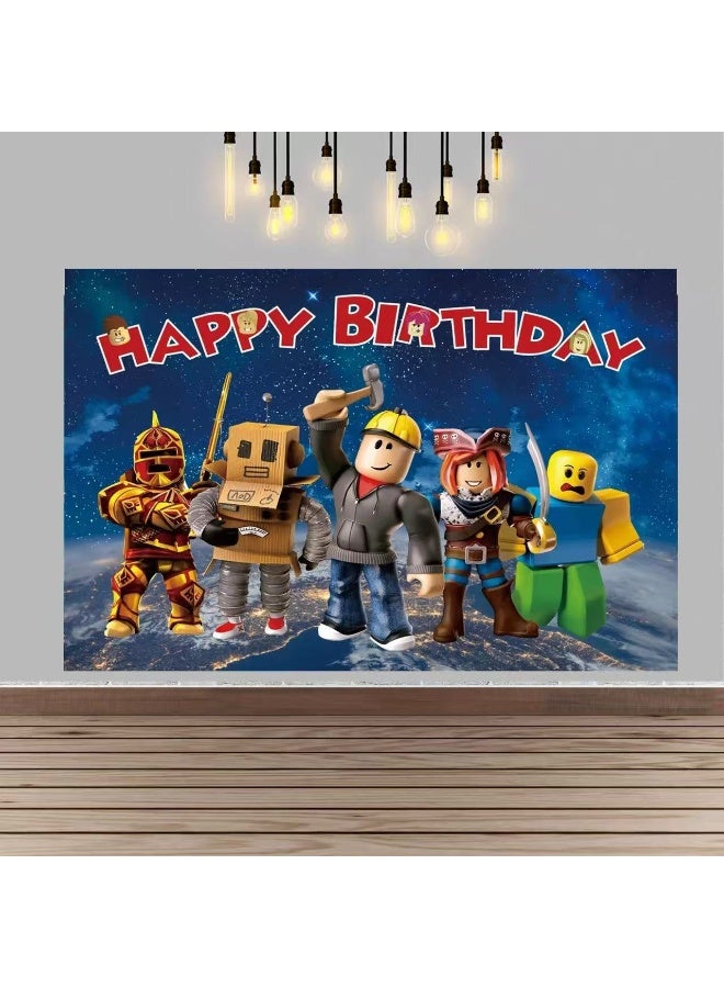 Roblox virtual world themed atmosphere home decoration background cloth, home decoration, ornaments, tapestry (Size: 150*100cm) - Image 2