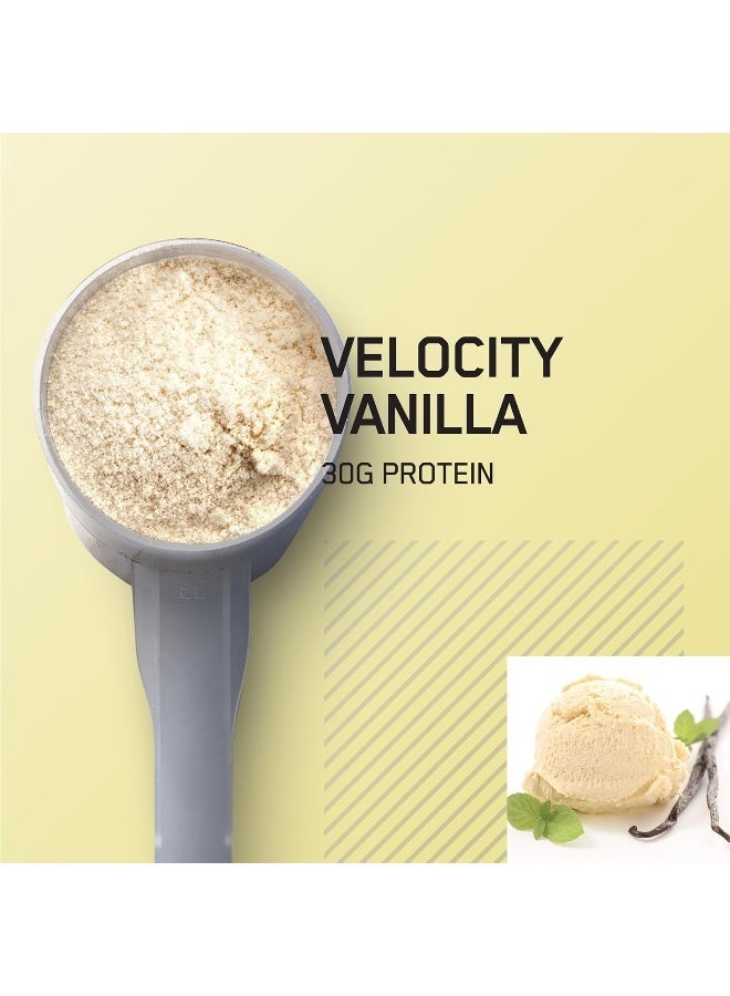 أوبتيموم نيوتريشن مسحوق بروتين مصل اللبن البلاتيني، 30 جرامًا من البروتين لدعم العضلات واستعادتها، مسحوق بروتين مصل الحليب المعزول بنسبة 100% - سرعة الفانيليا، (800 جم) - Image 2