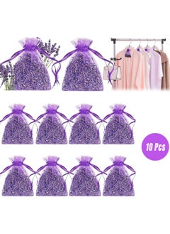 MileMelo 10 Piece French Lavender Sachets for Drawers and Closets Fresh Scents, Home Fragrance Sachet, Purple Sachets  - Image 1