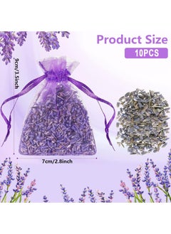 MileMelo 10 Piece French Lavender Sachets for Drawers and Closets Fresh Scents, Home Fragrance Sachet, Purple Sachets  - Image 2