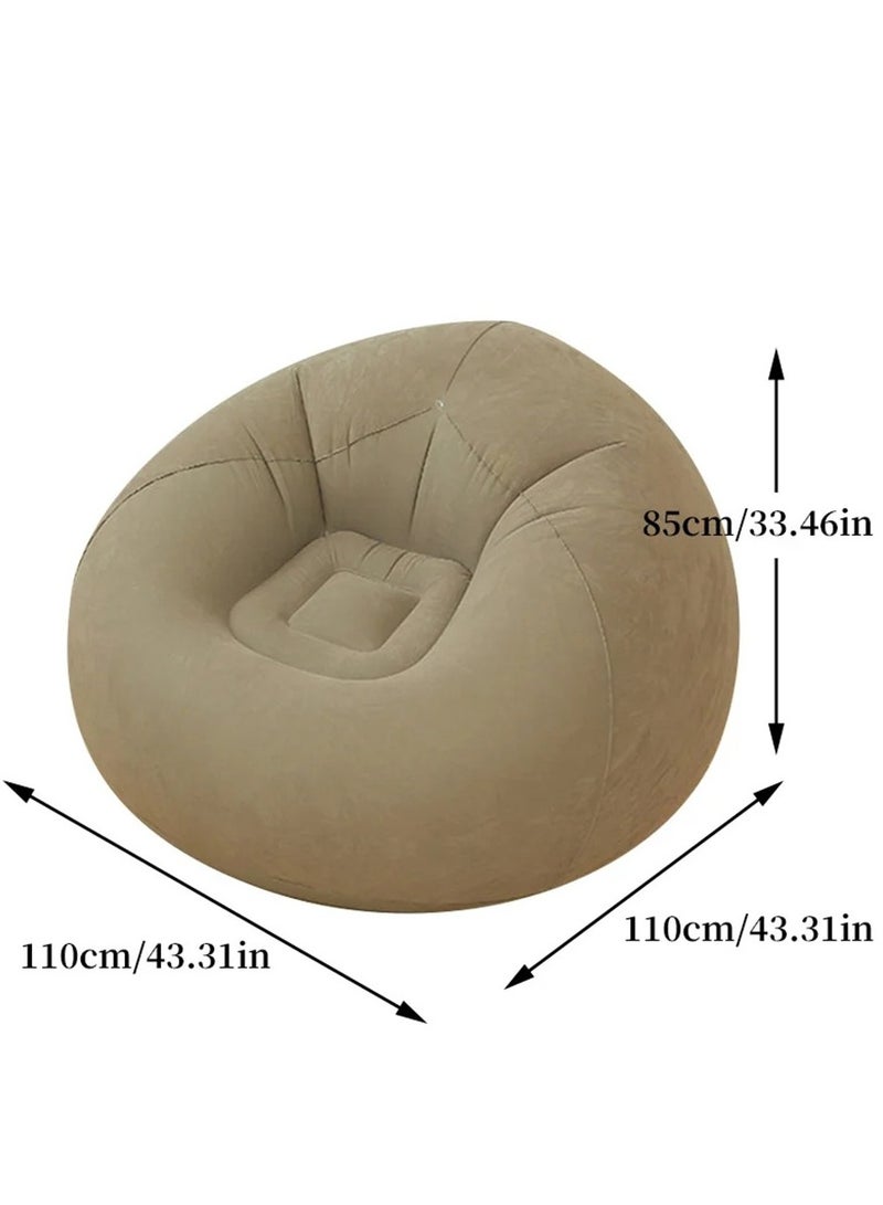 Generic Beanless Bag Chairs Inflatable Lounge Chair Blow up Chairs Camping Chairs Inflatable Lazy Sofa Folding Portable Inflatable Chair for Living Room Bedroom Reading Room Ccamping or Picnic  - Image 4