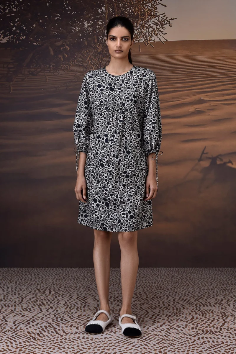 Genes Lecoanet Hemant فستان قطن جرافيك جيزا