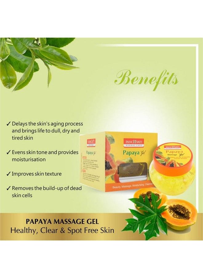 Panchvati Herbals Papaya Massage Gel Hydrates The Skin Removes Dead Skin Cells 100 Ml Pack Of2  - Image 4