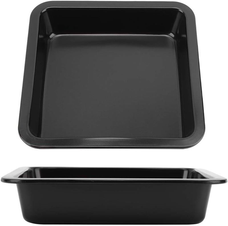 comfrt 2pcs Square Baking Pan, Non‑stick Carbon Steel Cheesecake Brownie Baking Mould for Home Kitchen Oven, 8.9 x 8.9 in - Image 1