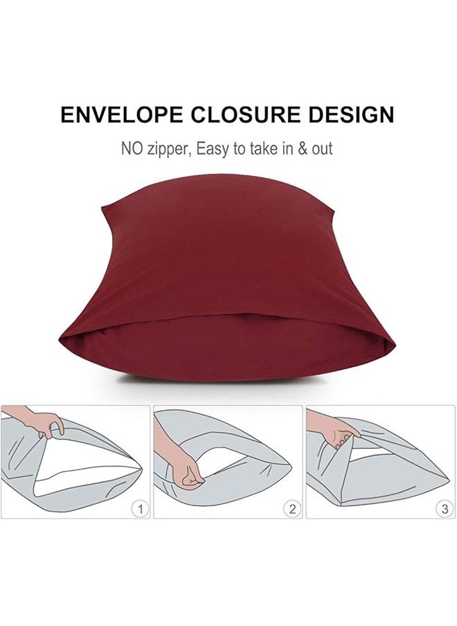 snooze - Fitted bed sheet set 3Pcs, 180*200 cm, Dark red - Image 1