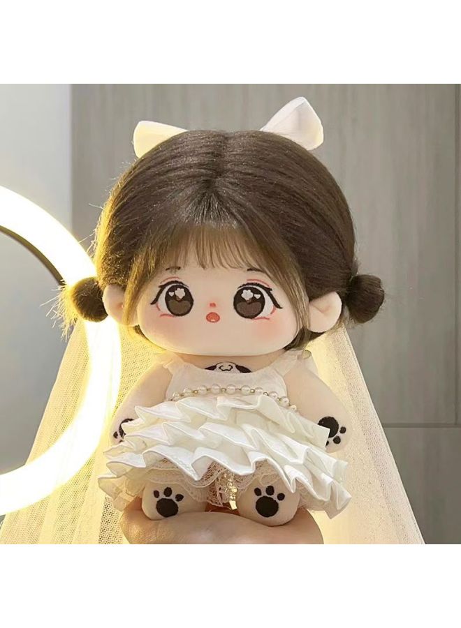 Genuine Cotton Doll Giving Skirt Doll Dress-up Humanoid Doll Super Cute Gift For Girls Cute Doll-Specification:With Skeleton [1 Piece Of Skirt + Care Solution + Comb + Scissors + Rubber Band + 4 Hairpins]-Color:Tiantian [bring Birth Certificate] And Get Shoes  - Image 2