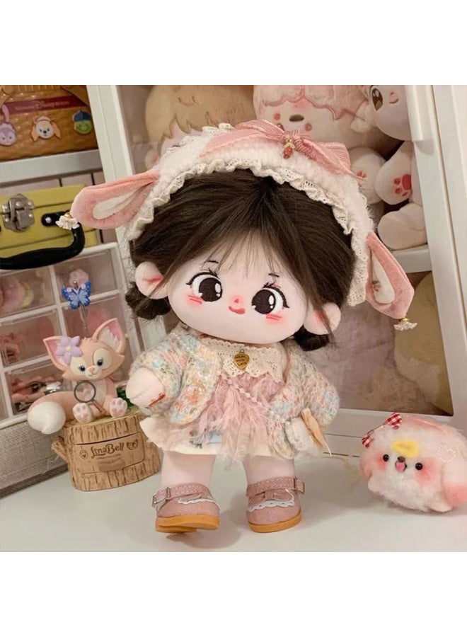 Genuine Cotton Doll Giving Skirt Doll Dress-up Humanoid Doll Super Cute Gift For Girls Cute Doll-Specification:With Skeleton [1 Piece Of Skirt + Care Solution + Comb + Scissors + Rubber Band + 4 Hairpins]-Color:Tiantian [bring Birth Certificate] And Get Shoes  - Image 1
