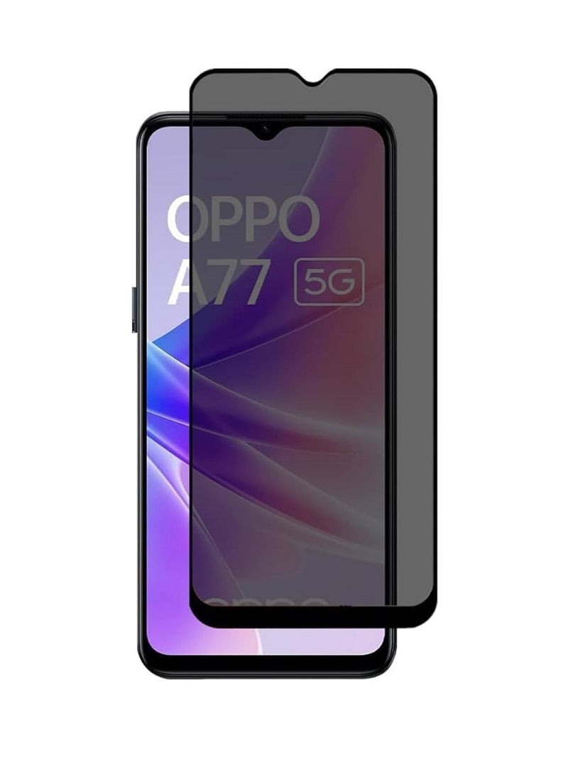 Super Tempered Glass Screen Protector Anti-Spy Privacy  Designed For Oppo A77 5G Full Screen Coverage And Bubble Free - Image 1