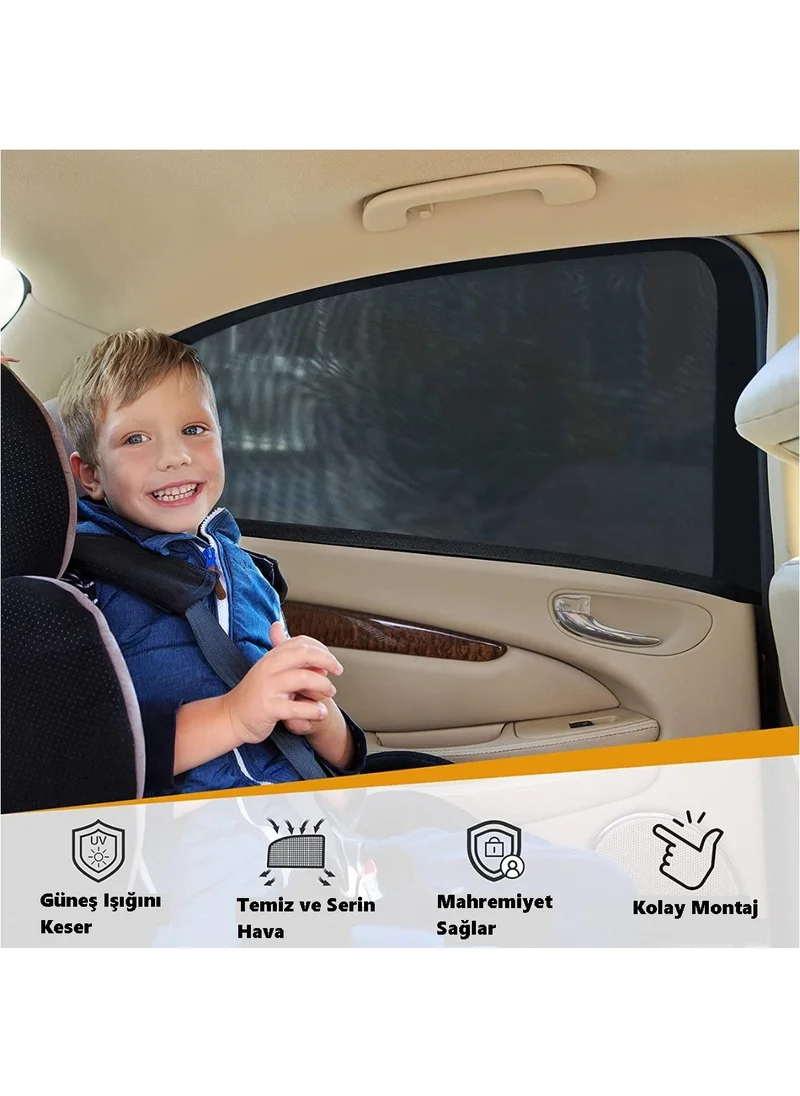 Sogex Car Side Window Sunshade Curtain Case Auto Rear Side Window Sunshade (2PCS)
