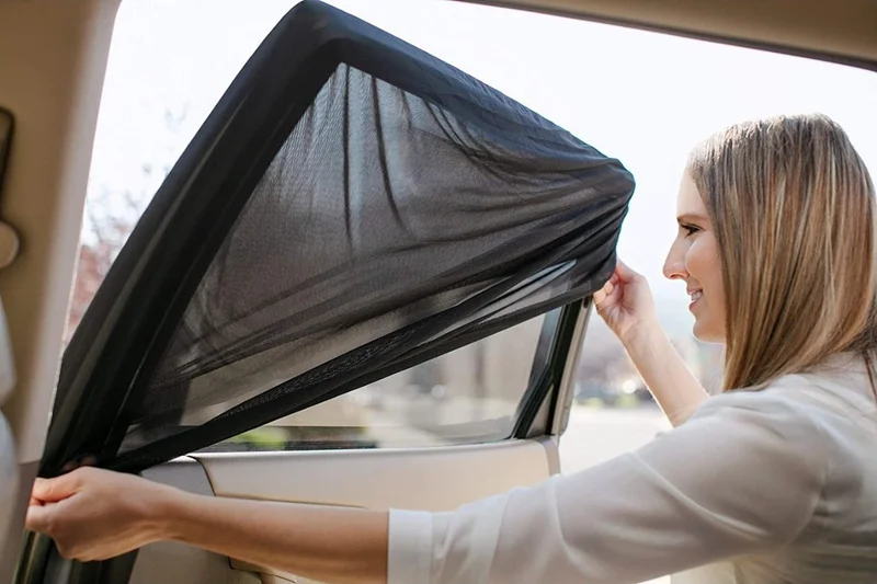 Sogex Car Side Window Sunshade Curtain Case Auto Rear Side Window Sunshade (2PCS)