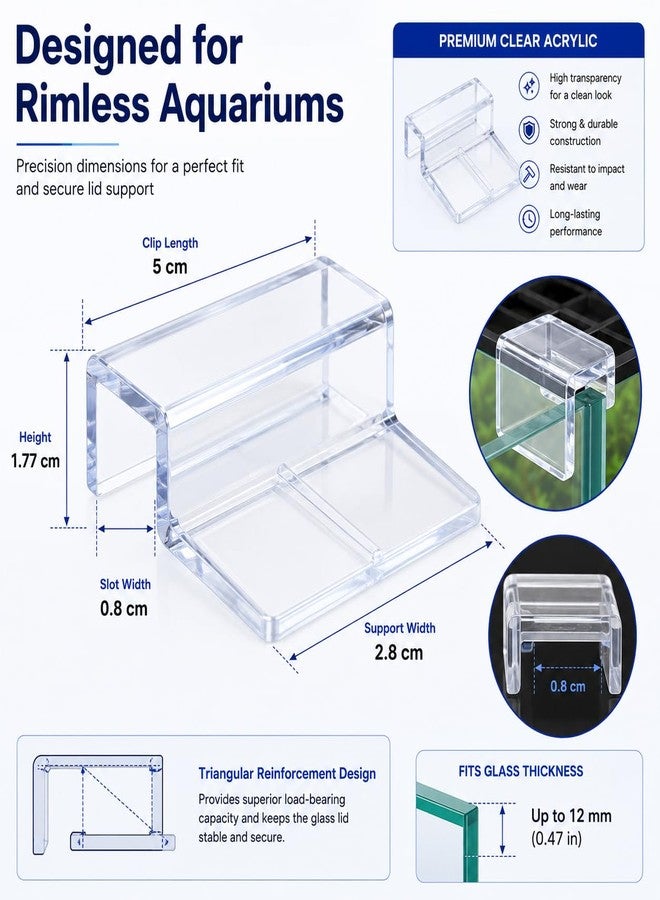 VAYINATO Black (2 Egg Crate 30 * 30cm & 4 Pcs Clip, 6 mm) Aquarium Fish Tank Lid Cover Support Clips with Egg Crate Panels, DIY Aquarium Cover Kit for Rimless Fish Tanks - Image 2